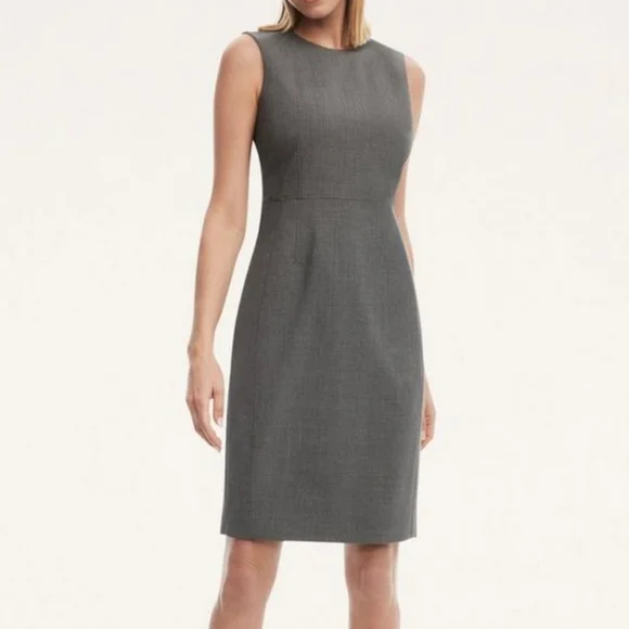 Brooks Brothers Gray Wool Sheath Dress